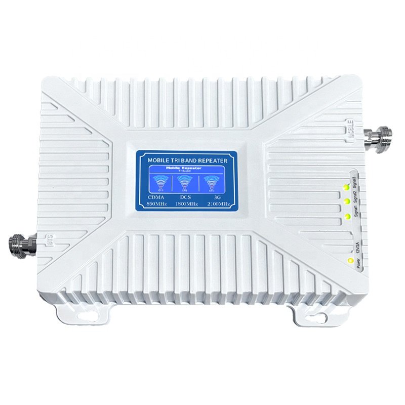 850 1800 2100mhz (B5 B3 B1 band) CDMA DCS WCDMA 3G tri band mobile network signal repeater booster amplifier